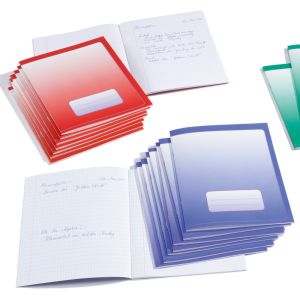 Schulheft Klein16x21cm Hochformat Graph 4x7 mm - Packung mit 25