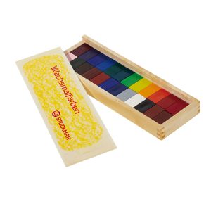 Stockmar Wax Block Crayons Wooden Box - 24 Assorted